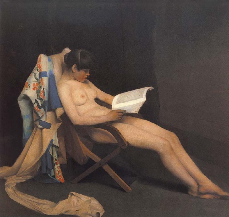 Theodore Roussel The Reading Girl oil painting picture